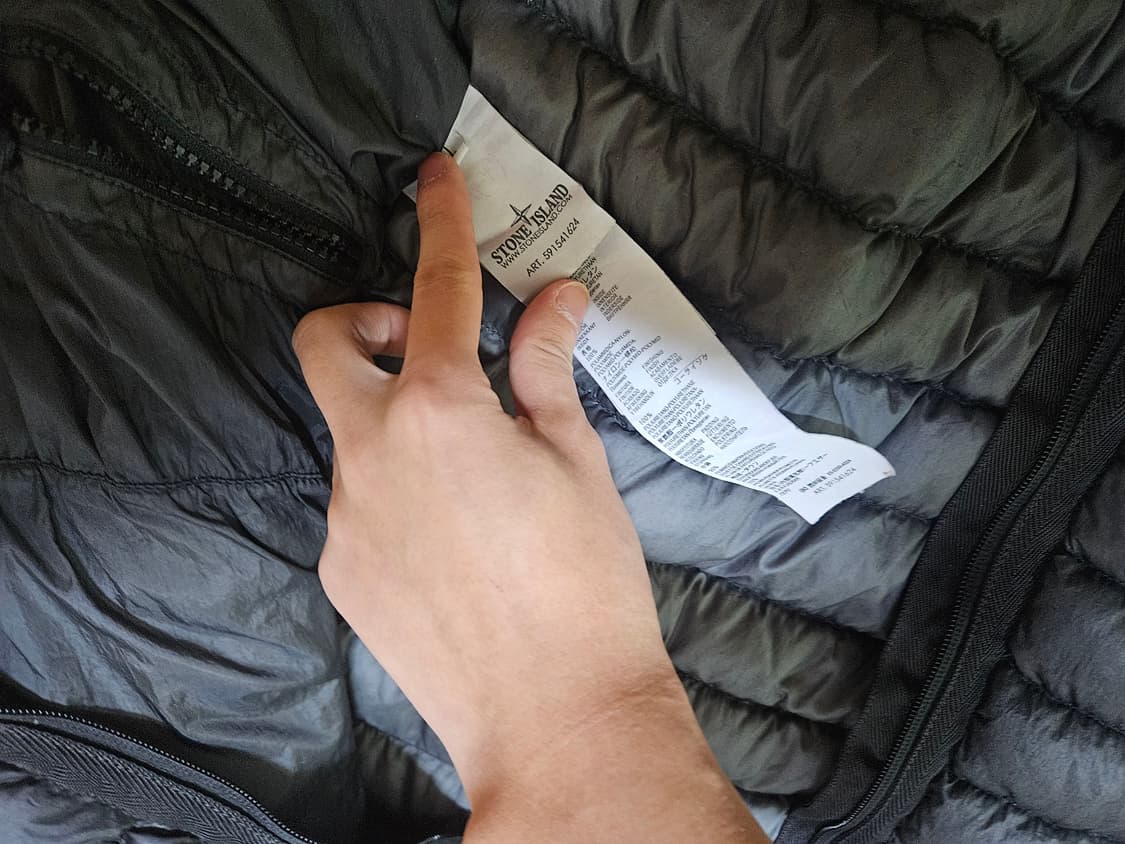정품 스톤아일랜드 가먼트 다이 구스다운 패딩 L사이즈 상품이미지4