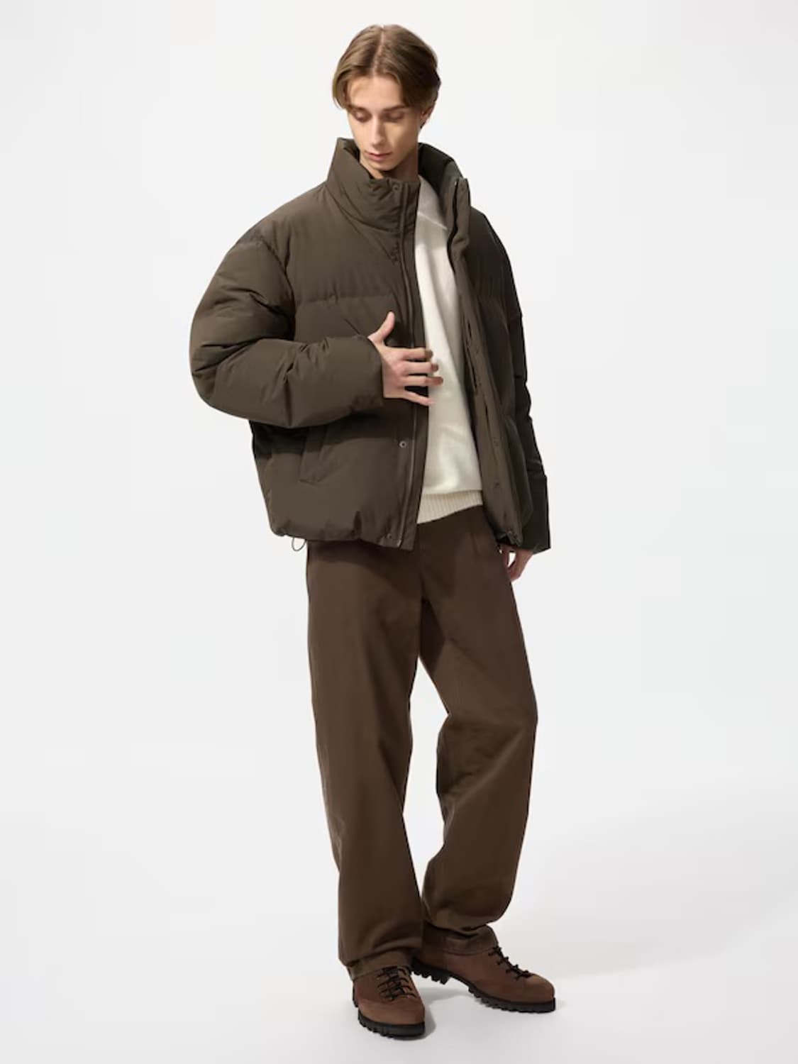 유니클로 스트레이트치노팬츠(릴랙스핏) - 다크브라운 76 사이즈 상품이미지1