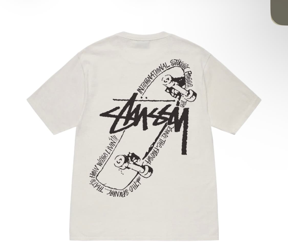 Stussy 스투시 스케이트 파시 피그먼트 반팔 티셔츠 상품이미지1