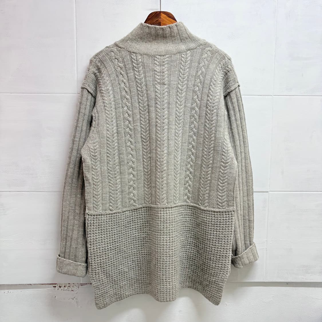 45RPM 45알피엠 오트밀 보카시 반집업 니트  상품이미지8