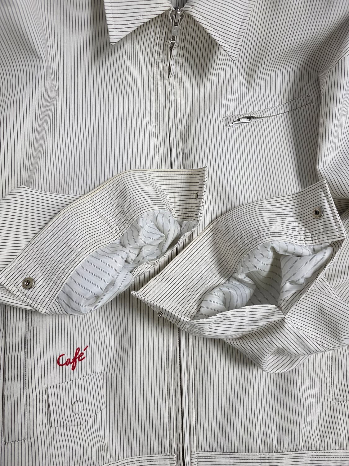 (L) Stu 스트라이프 아이보리 자켓 상품이미지3