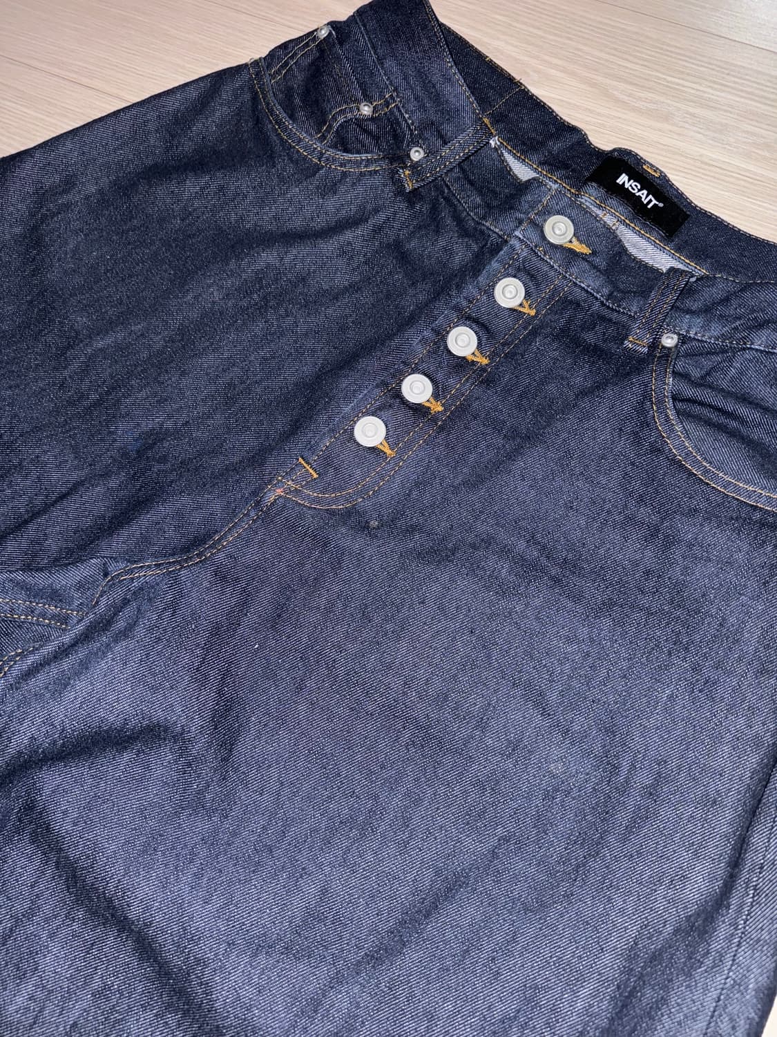 INSAIT 5버튼 데님 배기 팬츠 M 상품이미지1