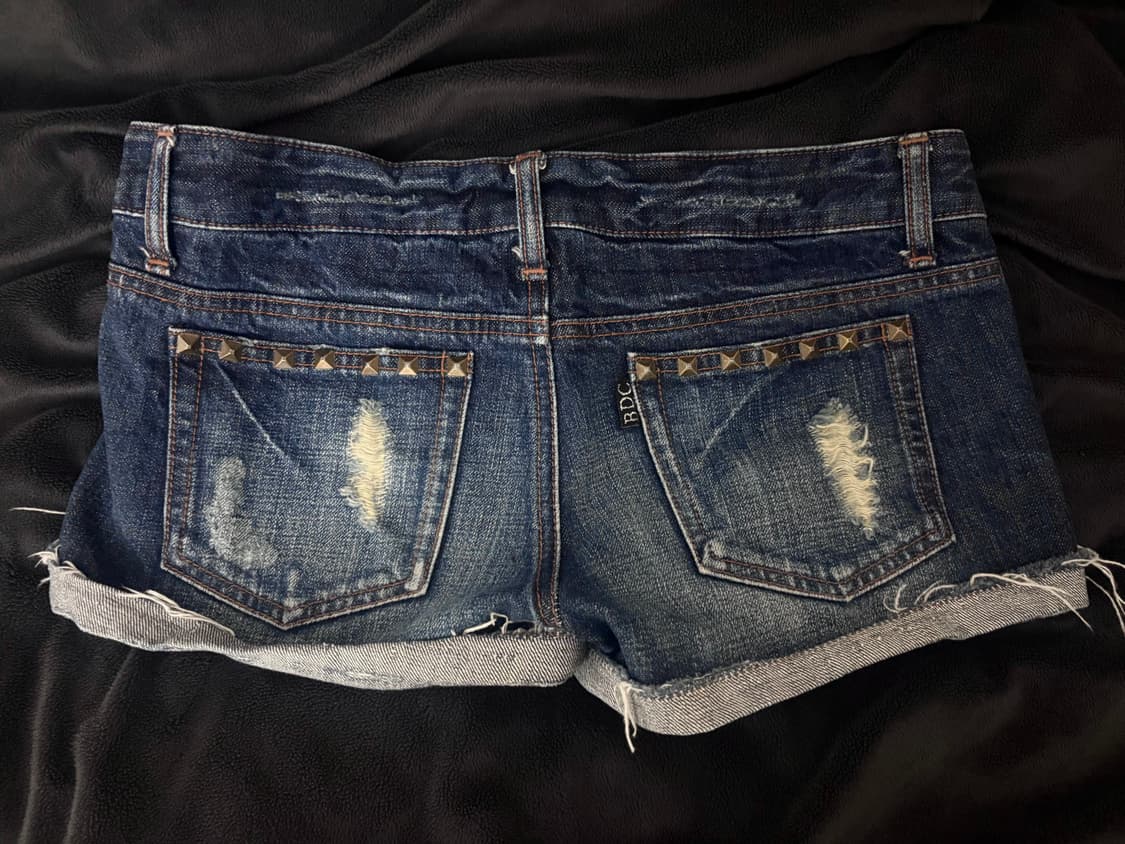 y2k 갸루 스터드 로우라이즈 숏팬츠 상품이미지2