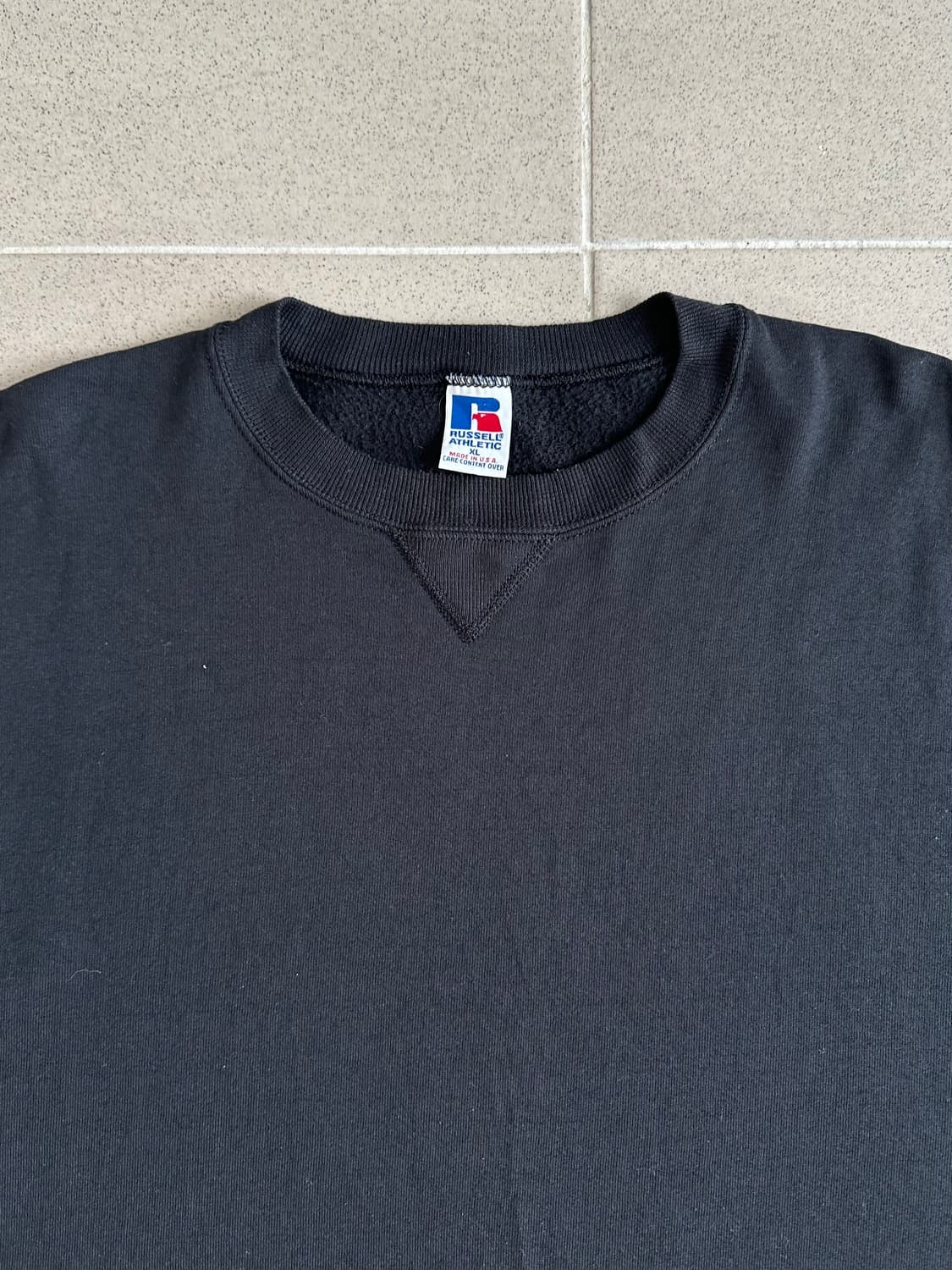 90s 빈티지 러셀 스웻셔츠 블랙 XL USA 상품이미지3