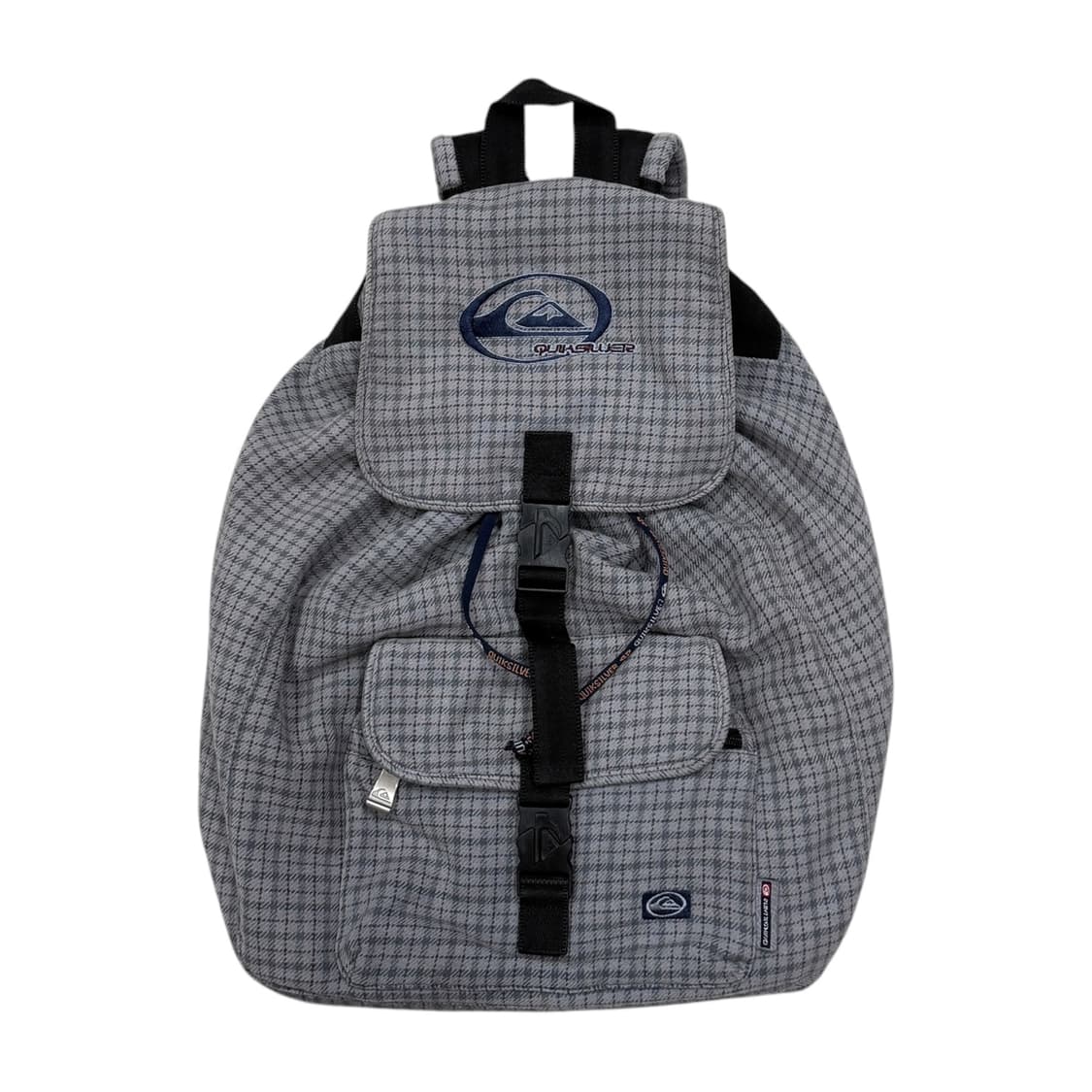 퀵실버 빈티지 Y2K 체크 복조리 드로우 스트링 포켓 백팩 가방 상품이미지2