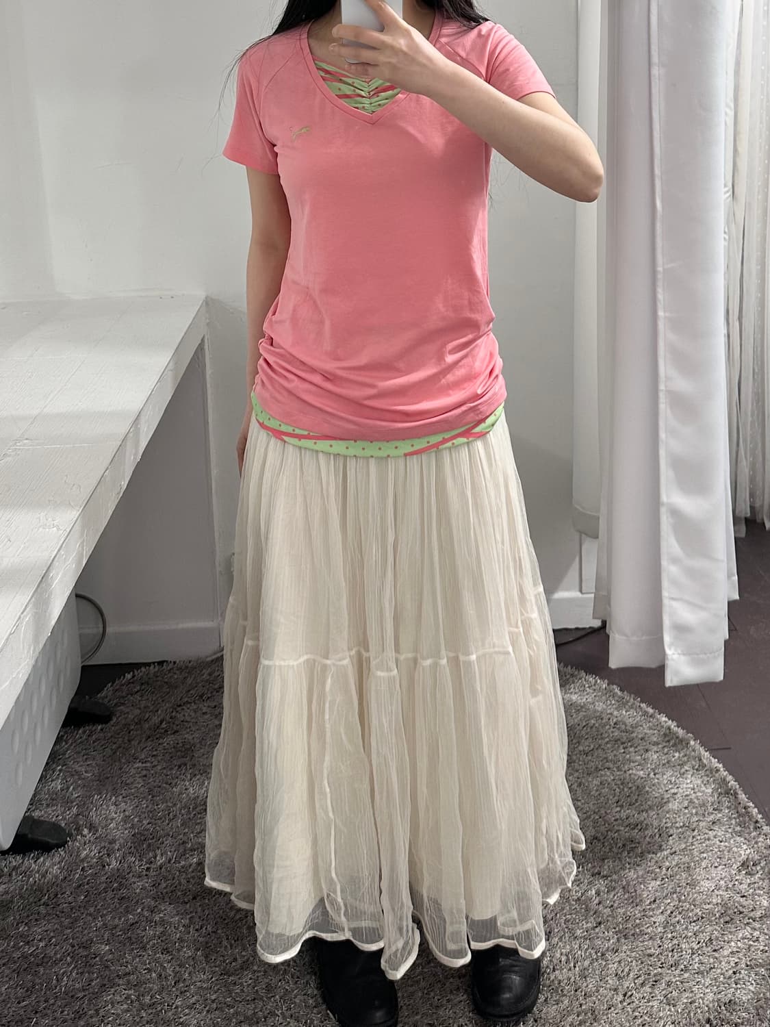 soft sha long skirt 상품이미지3