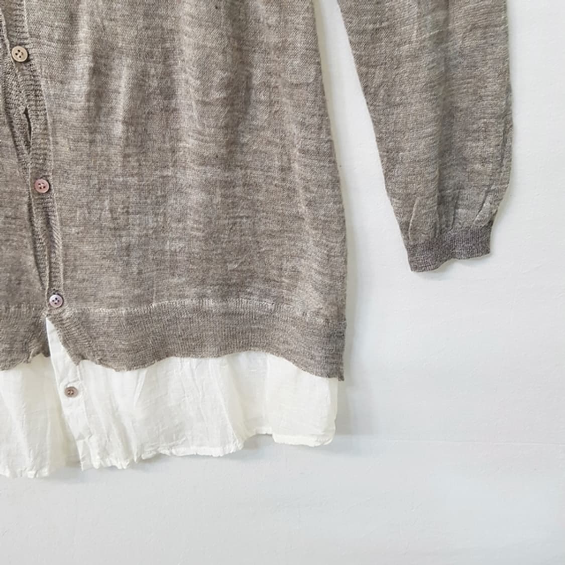 NATURAL LAUNDRY 린넨 100% 가디건 모카 상품이미지3