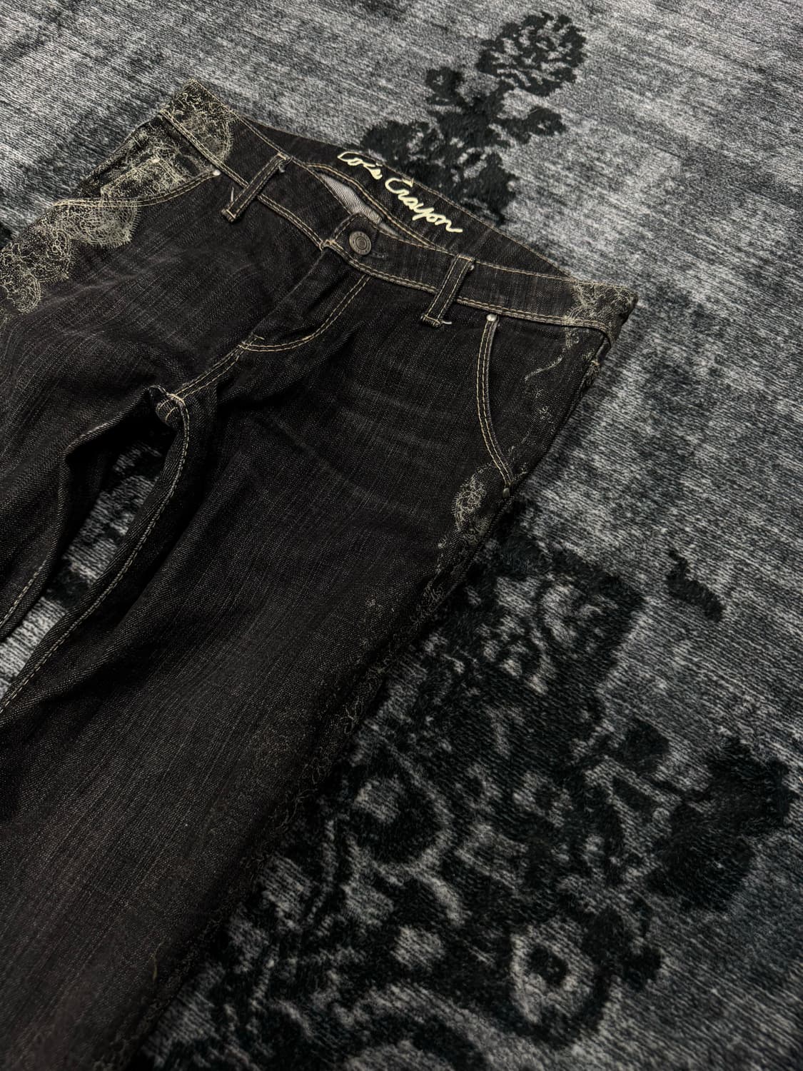 Lois crayon python boots cut denim pants 상품이미지4