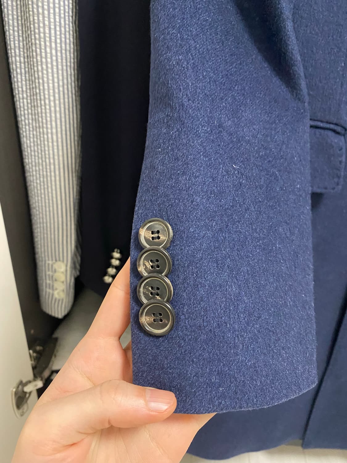 콜롬보(COLOMBO) 캐시미어 100% 네이비 코트(95-100) 상품이미지2