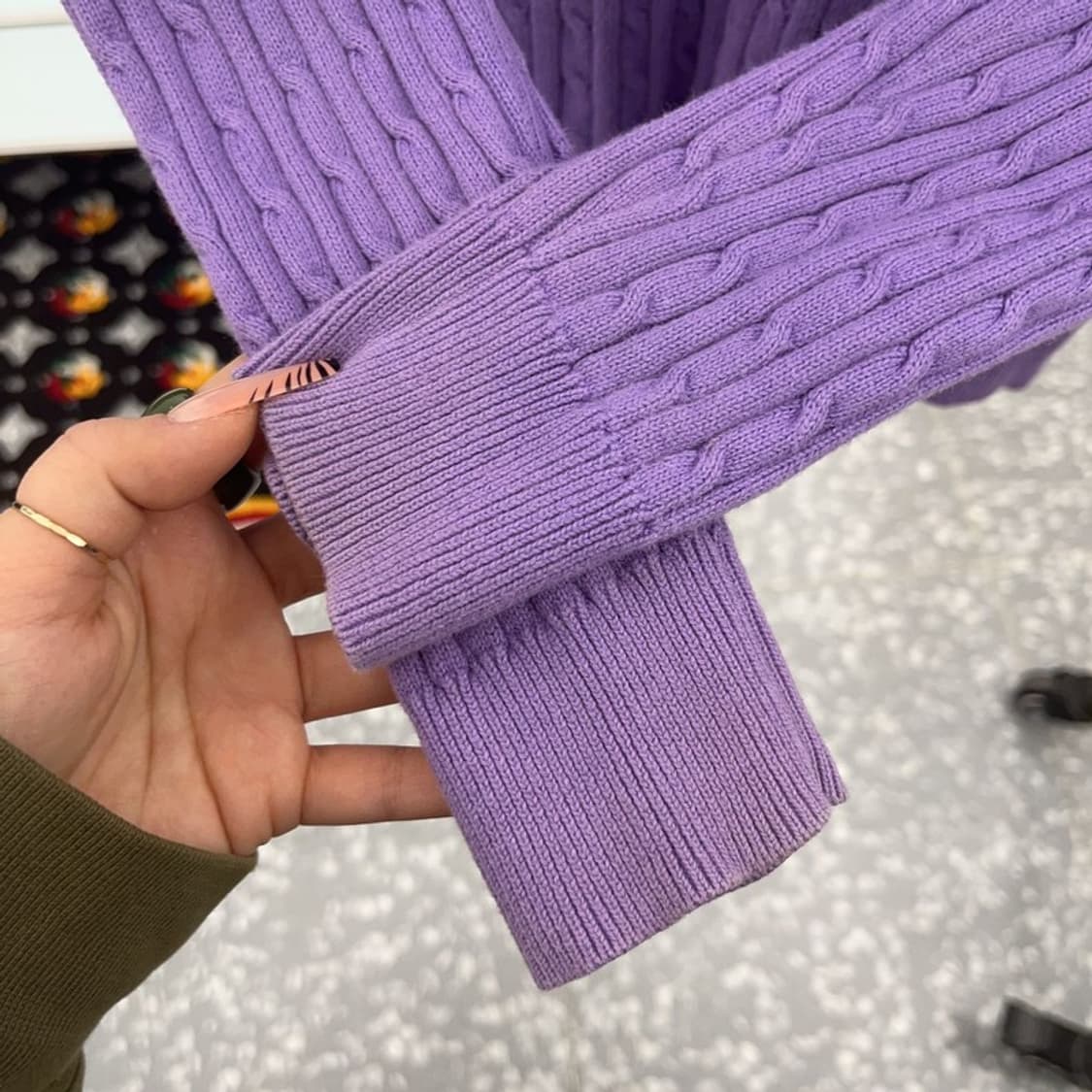 폴로 랄프로렌 여리 모리걸 연보라 폭닥 꽈배기 가디건 S C08178 상품이미지7