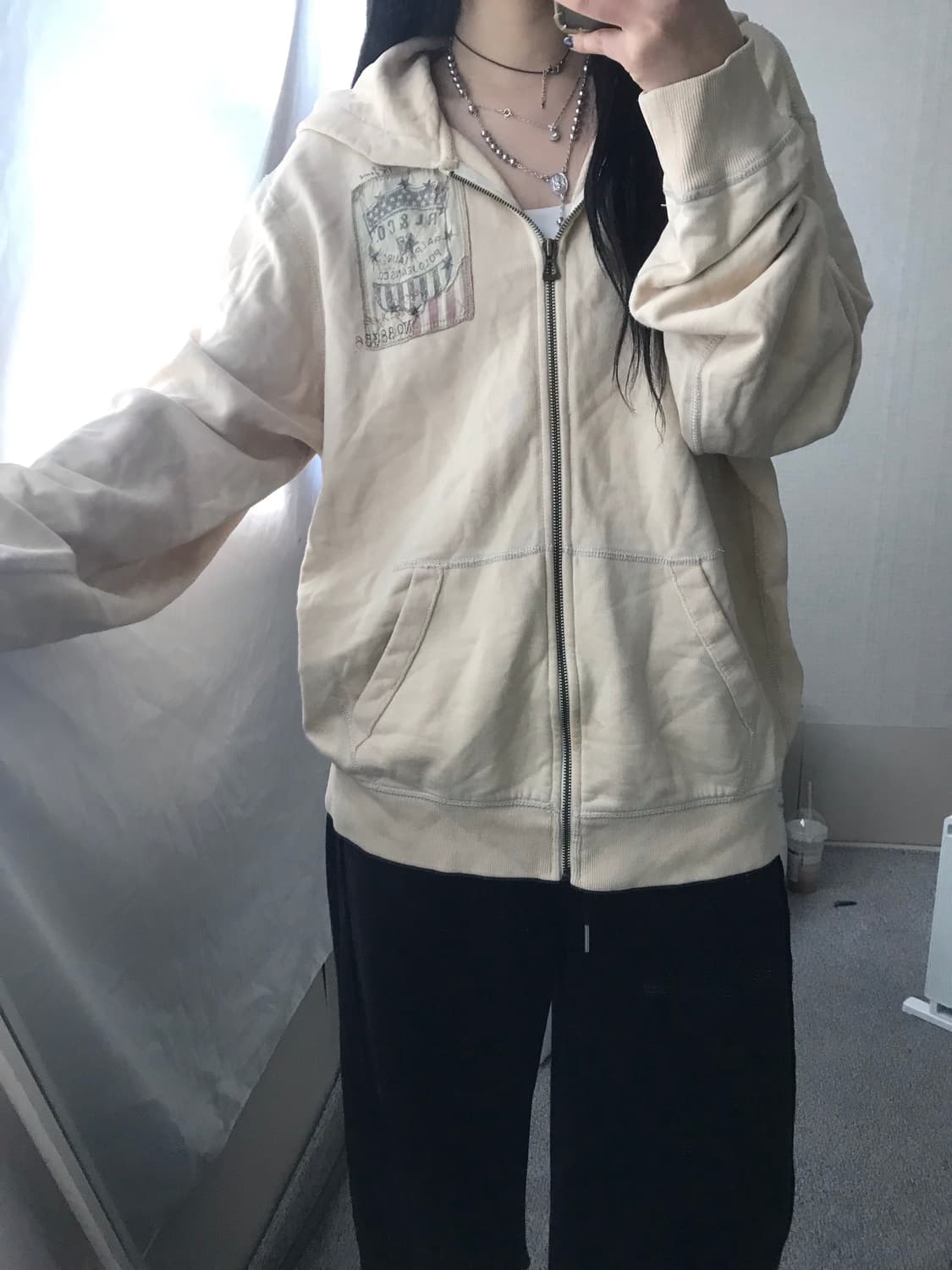 폴로 진스 성조기 오버핏 후드집업 상품이미지2