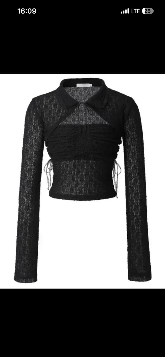 쓰리타임즈 디어블라우스 블랙 M 상품이미지1