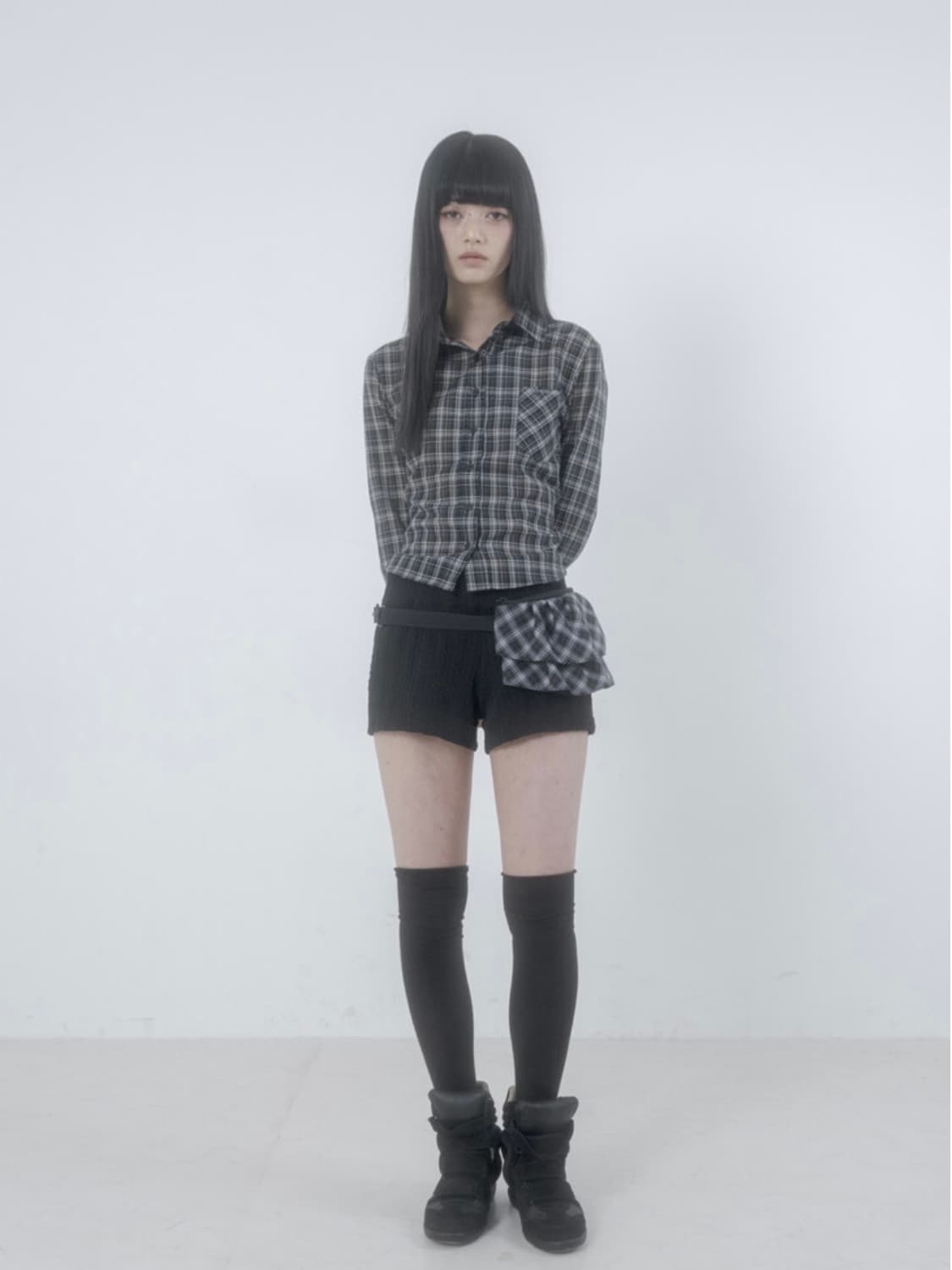 Wsc archive Check tied shirt 셔츠 상품이미지7