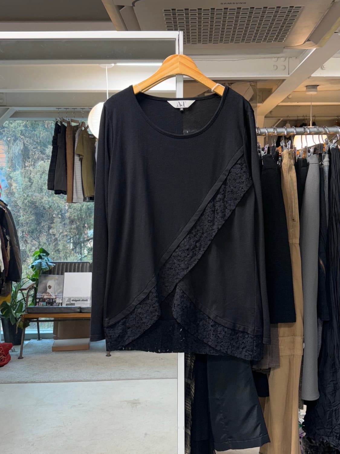 아츠로 타야마 레이스 비대칭 롱슬리브 상품이미지1