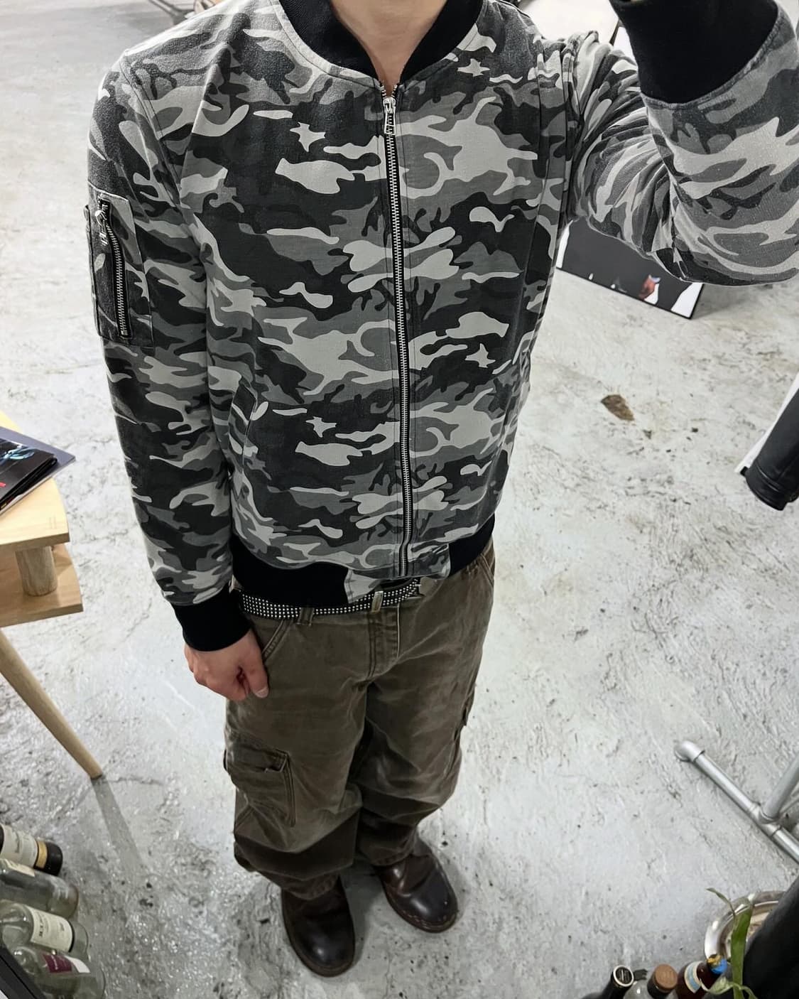 vtg camouflage ma-1 jacket 상품이미지1