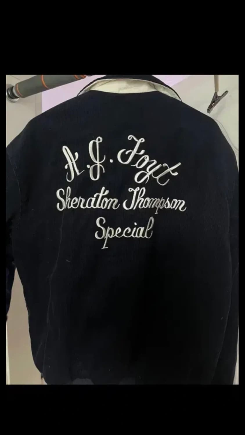 유먼트 코듀로이 바시티 자켓 블랙 상품이미지2