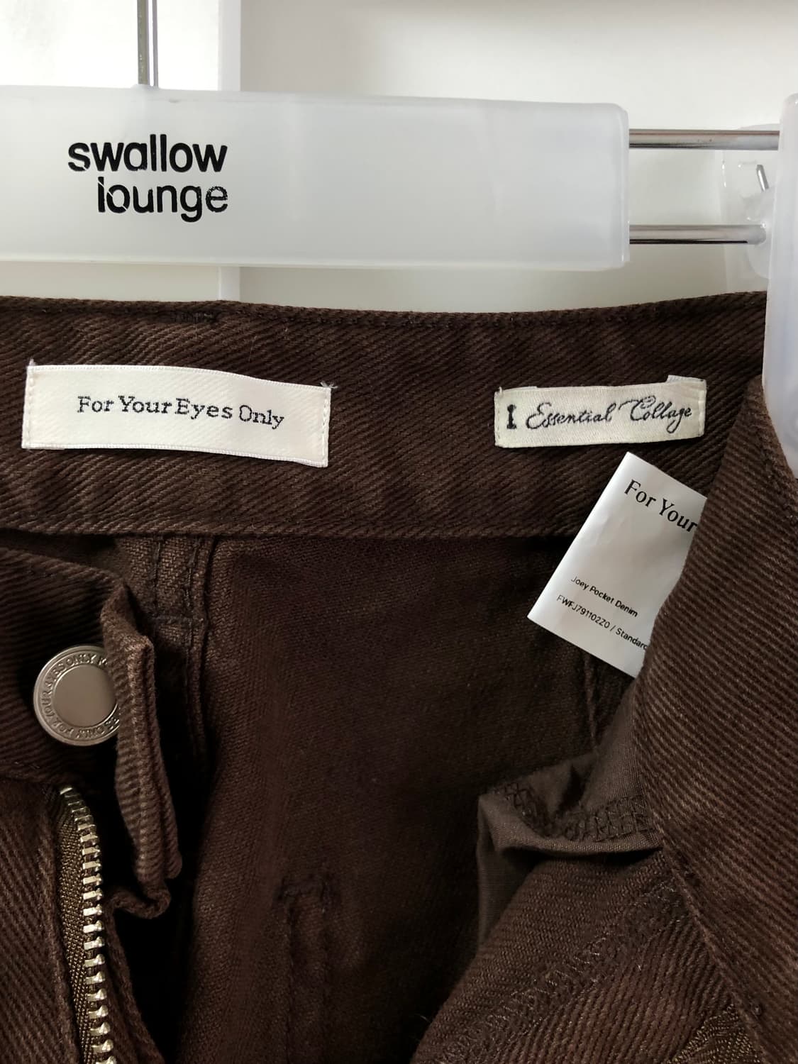 포유어아이즈온리 Joey Pocket Denim (Dark Brown) 상품이미지9