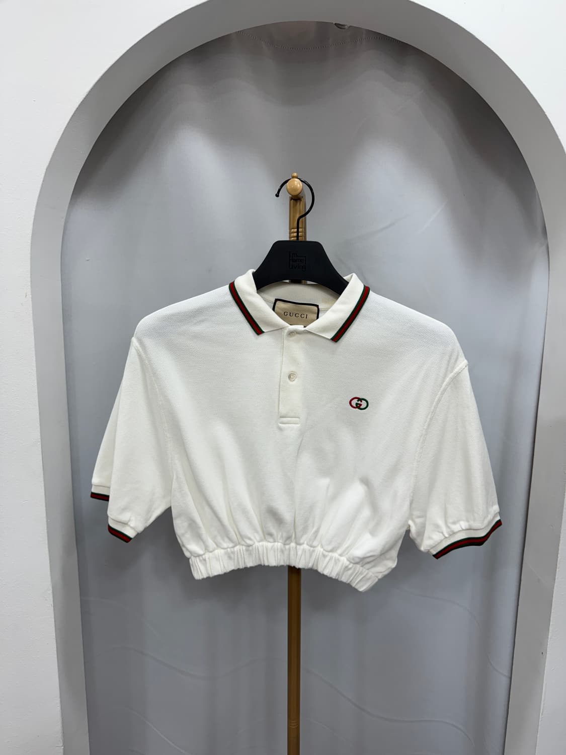 백화점판 새상품급 구찌 카라 PK 크롭 반팔 XS  상품이미지1