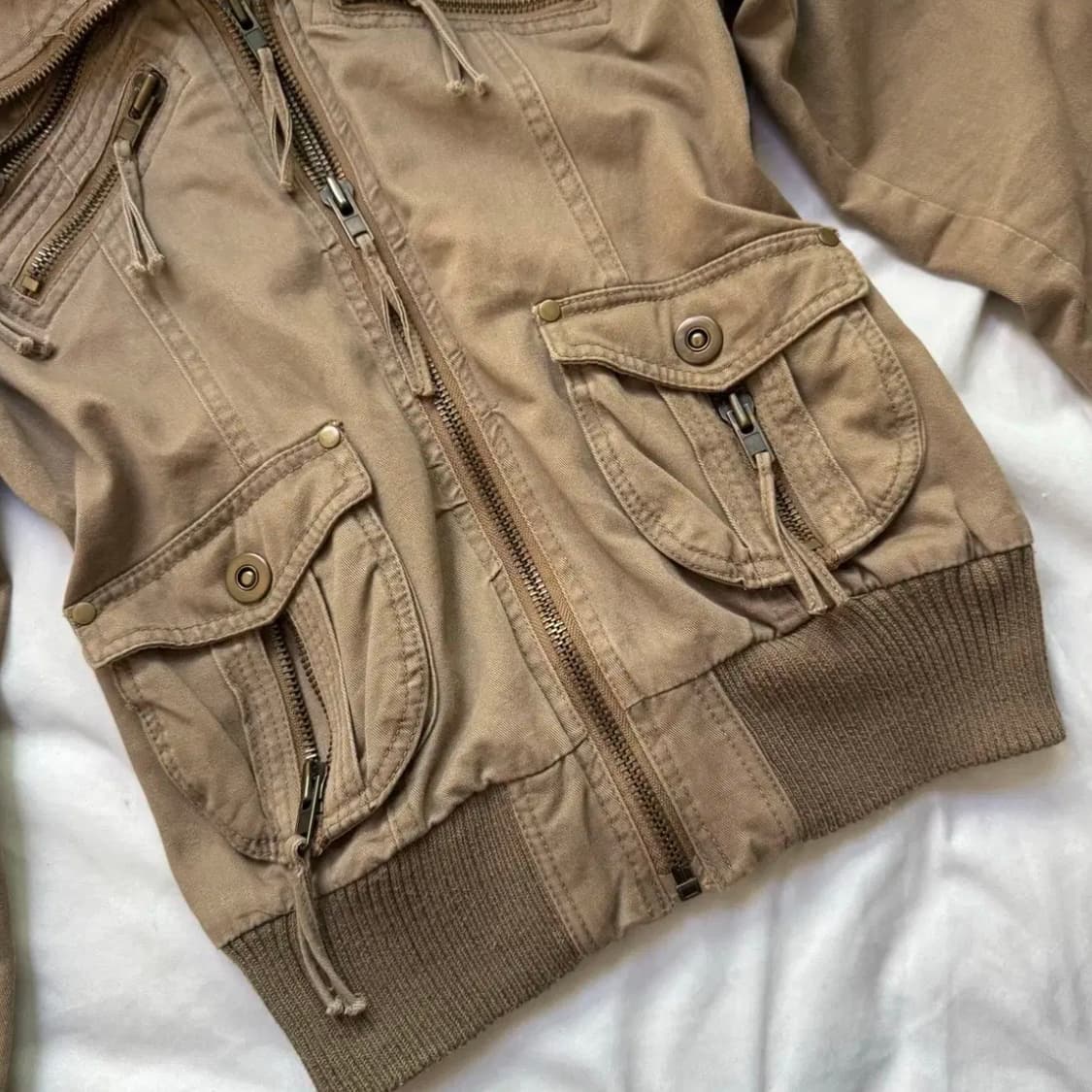 00‘s 아카이브 하이넥 투카라 포켓디테일 집업 자켓 갸루 락시크 y2k 상품이미지4