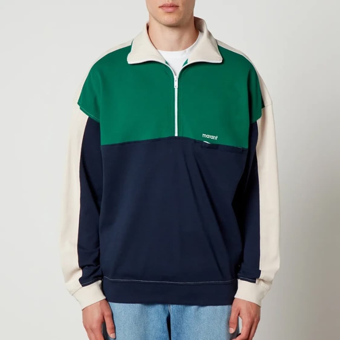 이자벨마랑 컬러블럭 하프집업 맨투맨 상품이미지2