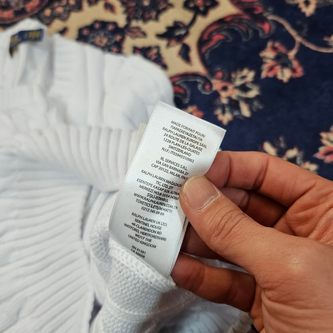 폴로랄프로렌 코튼 케이블 반팔 니트 스웨터
L size 상품이미지8