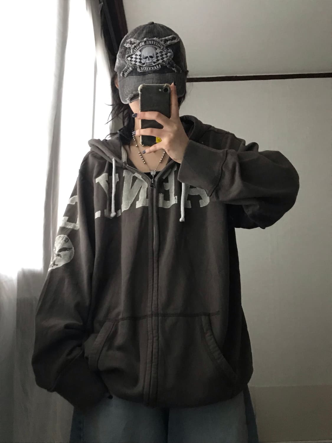 아메리칸이글 브라운 오버핏 후드집업 상품이미지2