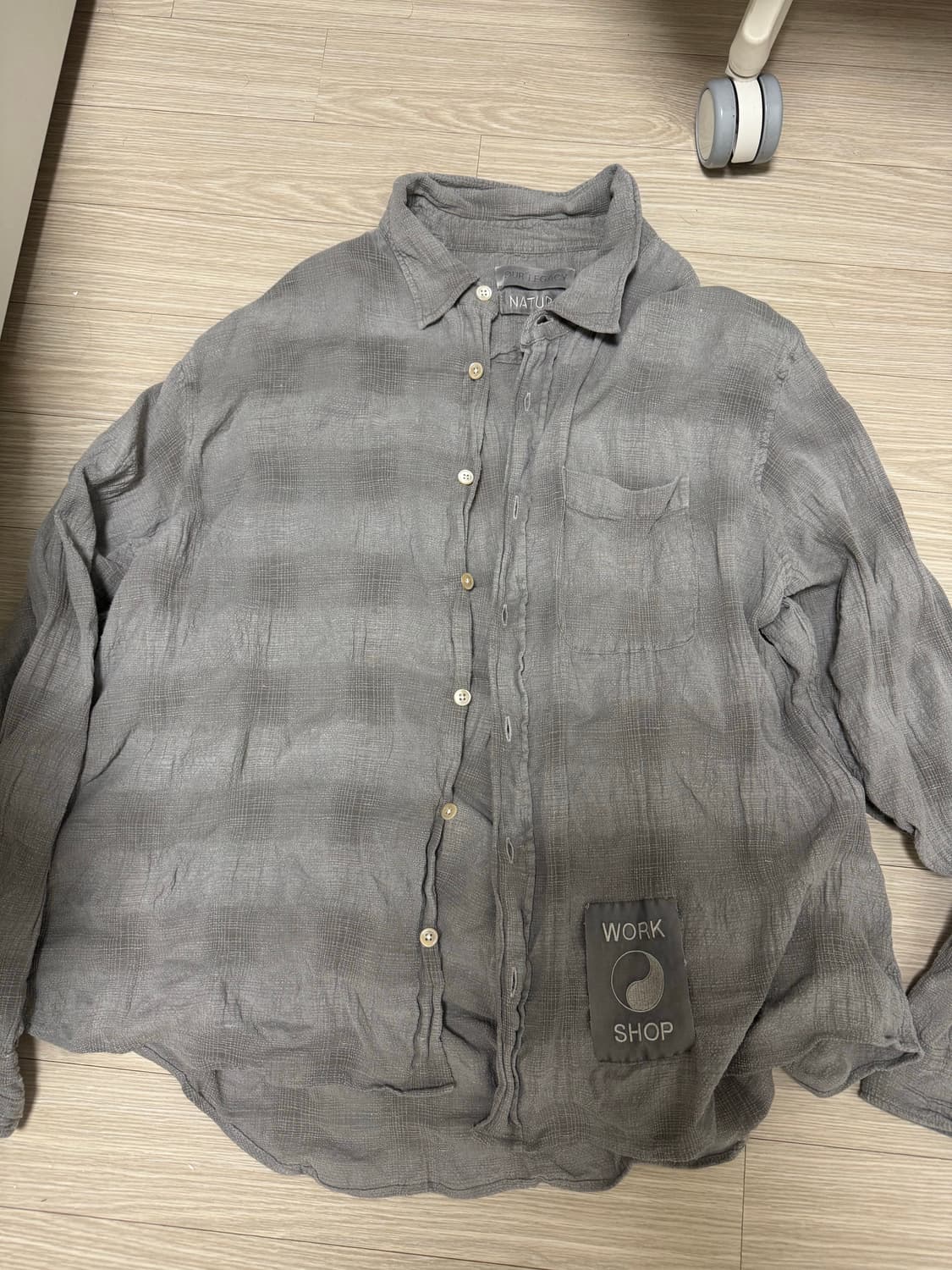 새상품급 아워레가시 워크샵 셔츠 L 오버다이드카본 상품이미지4