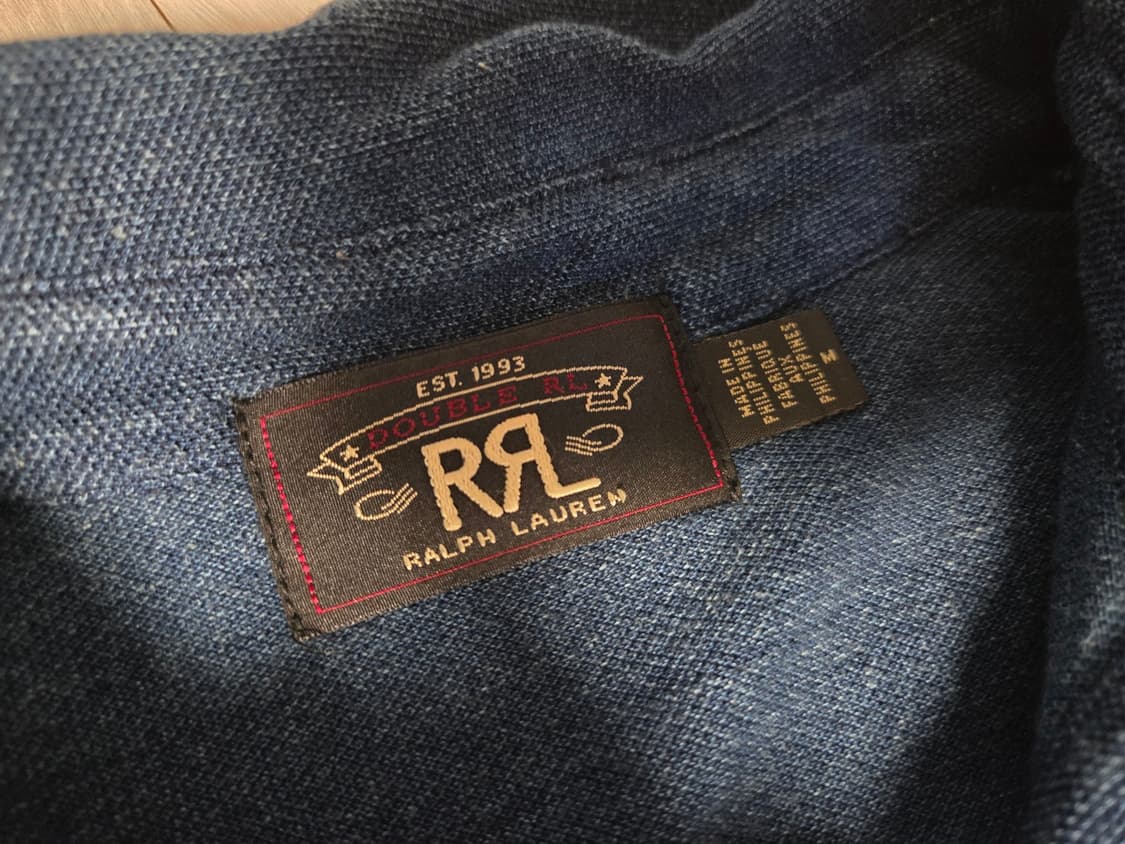 RRL 더블알엘 인디고 반팔 카라 티셔츠 M 상품이미지3