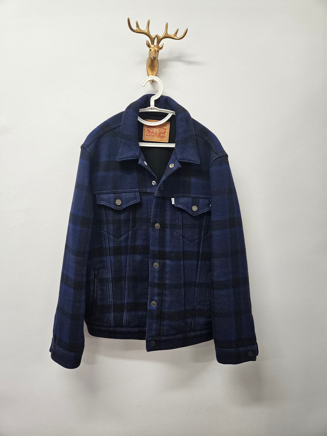 리바이스 울 트러커 체크자켓 L 상품이미지1