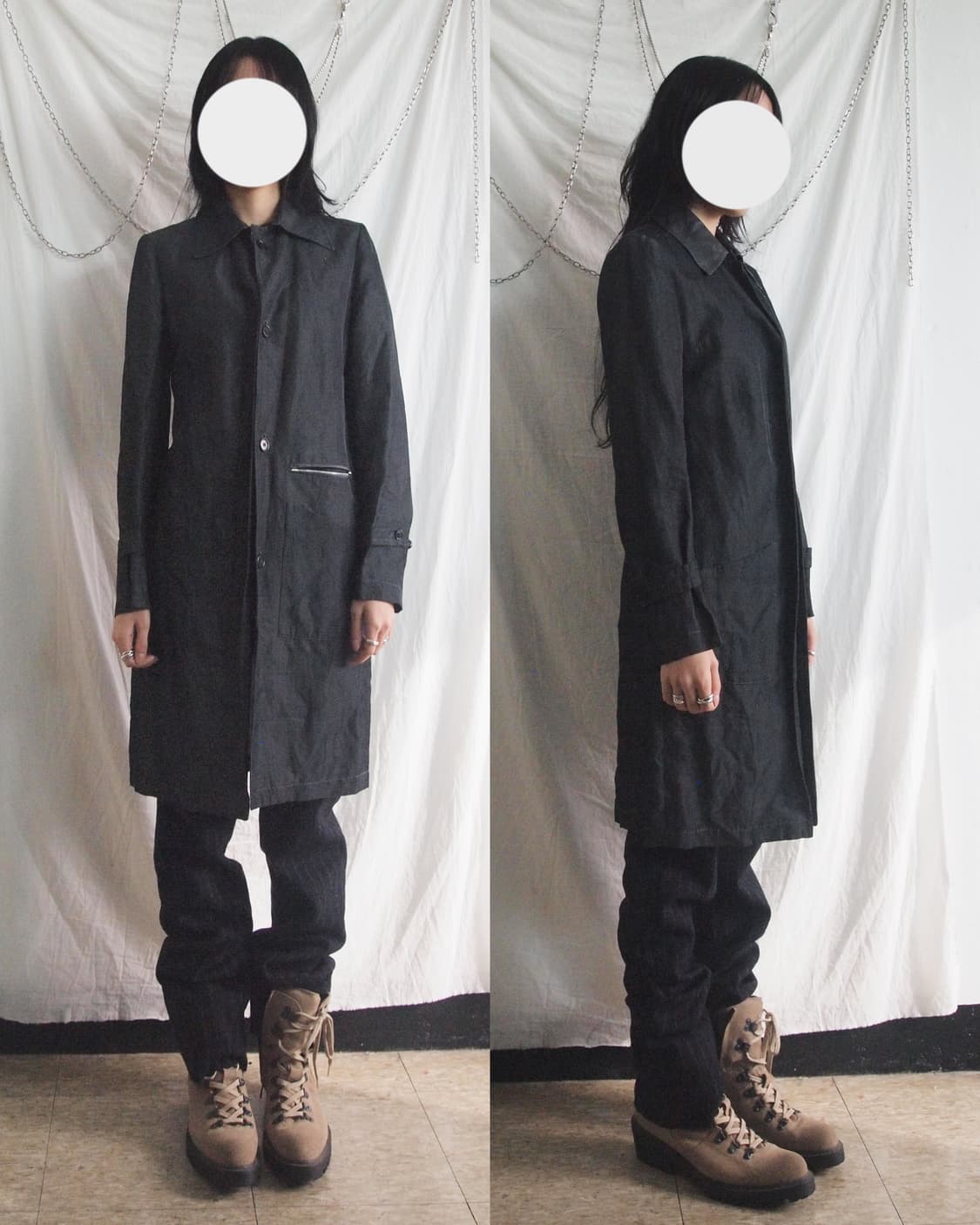 코스튬내셔널 아티저널 인디고워시 린넨 코트 상품이미지1