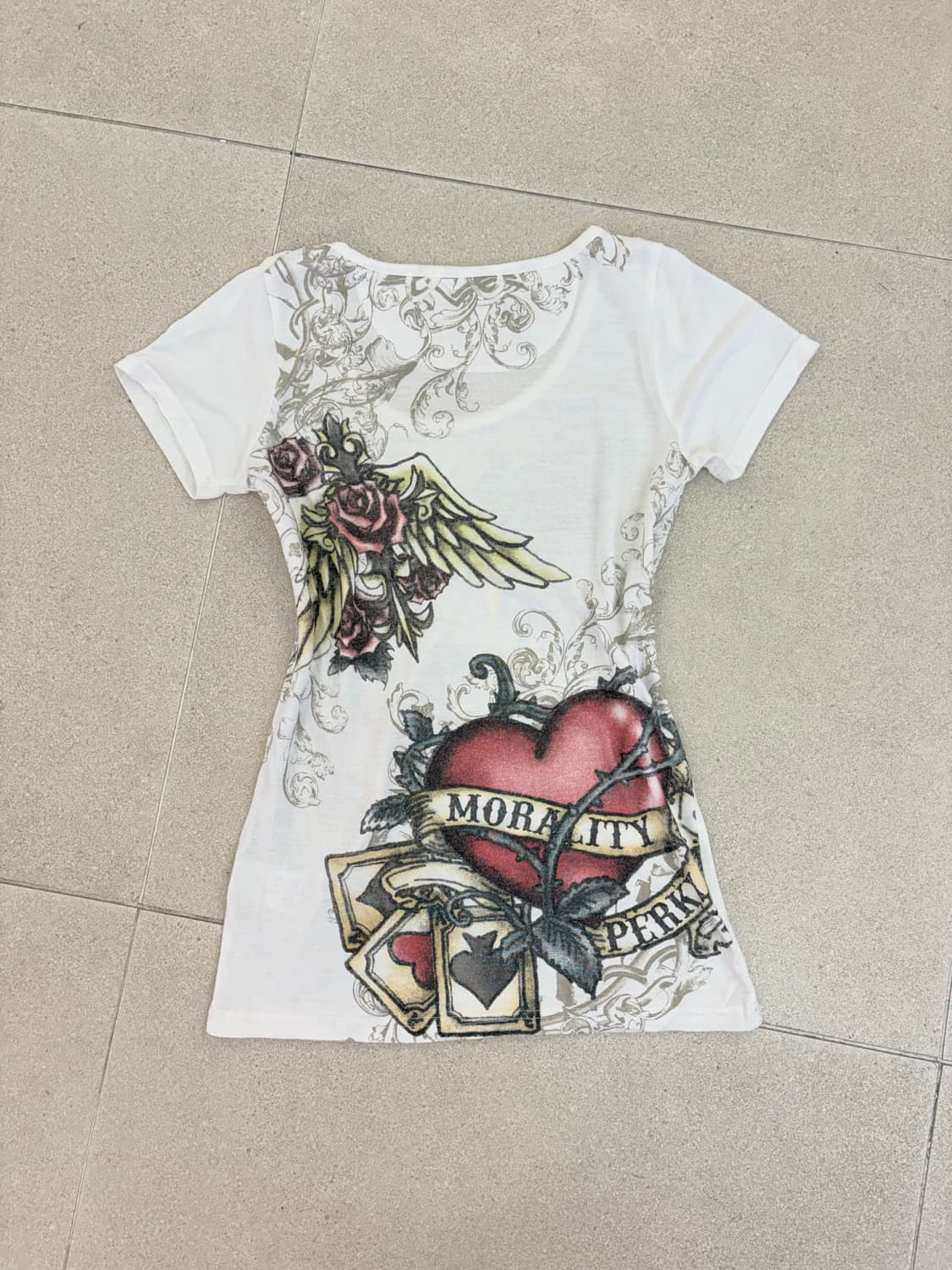 디그딥 화이트 큐빅 반팔 상품이미지4