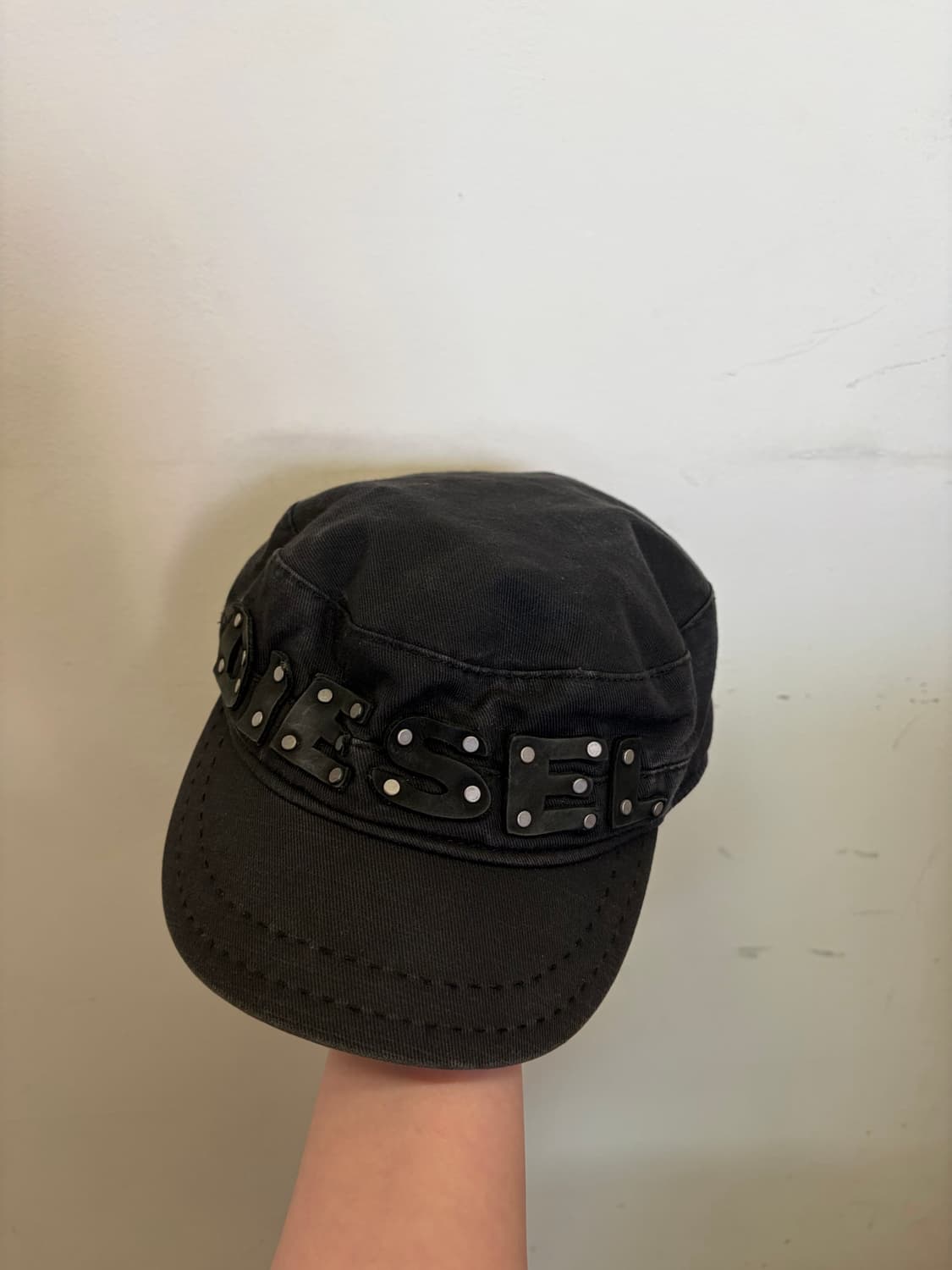 N67. 디젤 빈티지 Y2K 가죽로고 캡 모자 상품이미지1