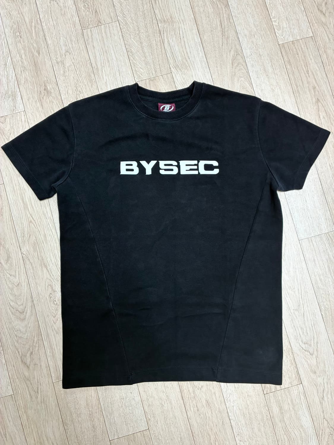 바이젝 퍼펙트 특양면 빅로고 머슬핏 반팔 티셔츠 검정 L 상품이미지1