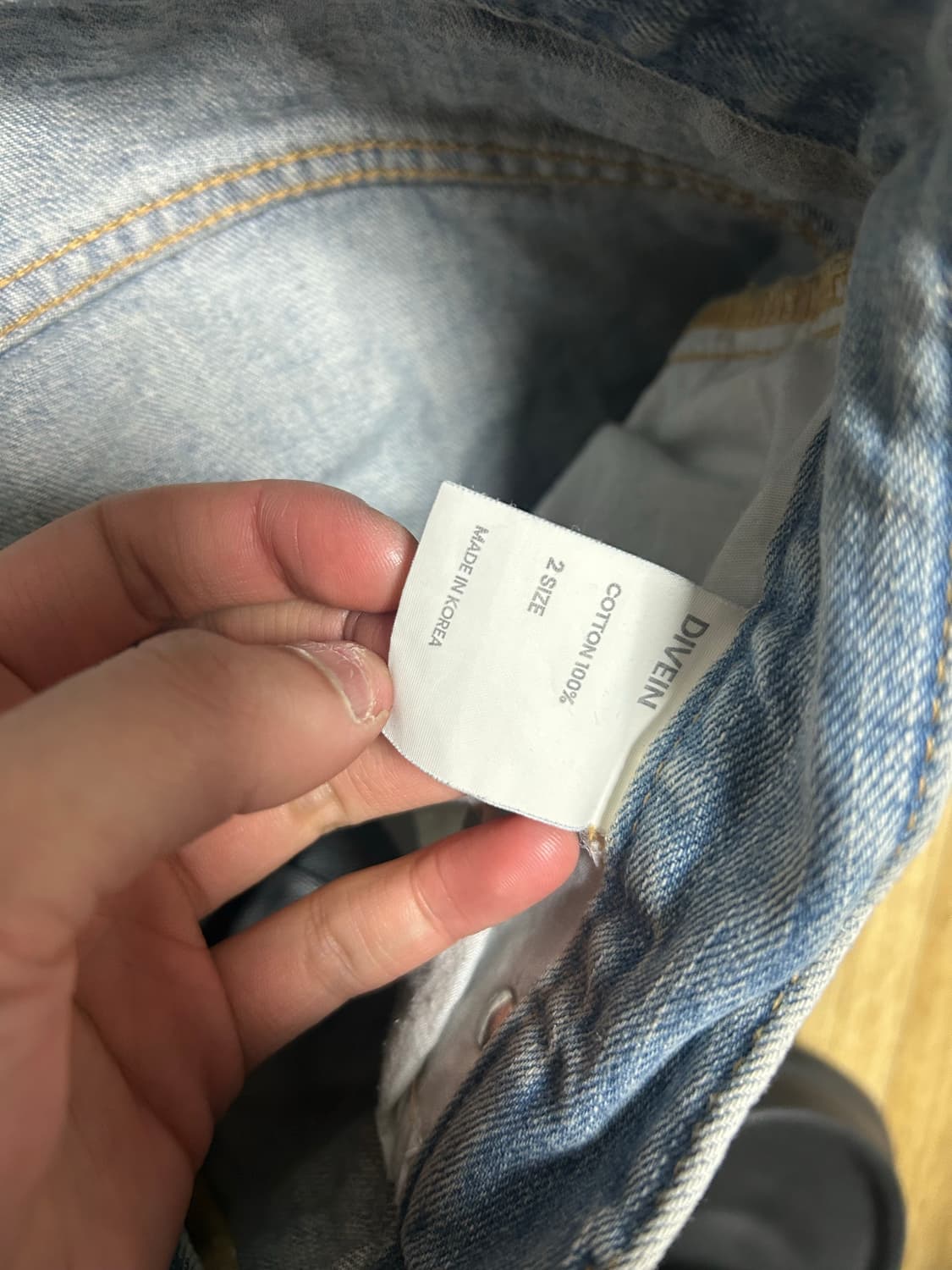 LOOSED WIDE DENIM PANTS (WASHED BLUE) 상품이미지5