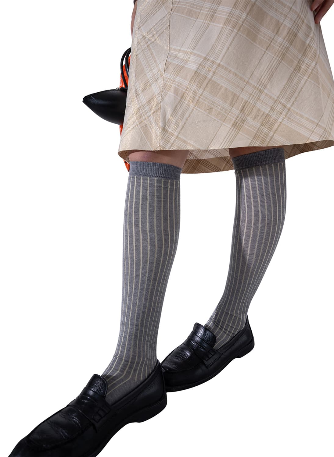 [F]퍼버즈 26ss 코튼 시어 립 양말/그레이 상품이미지1