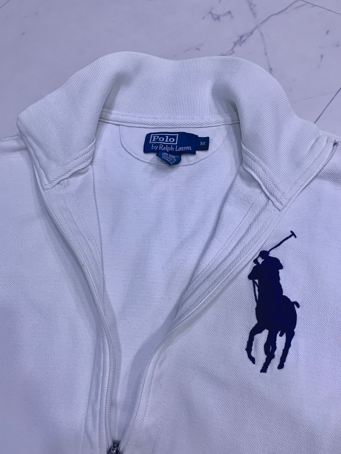 폴로 빅포니 화이트 코튼집업 상품이미지3