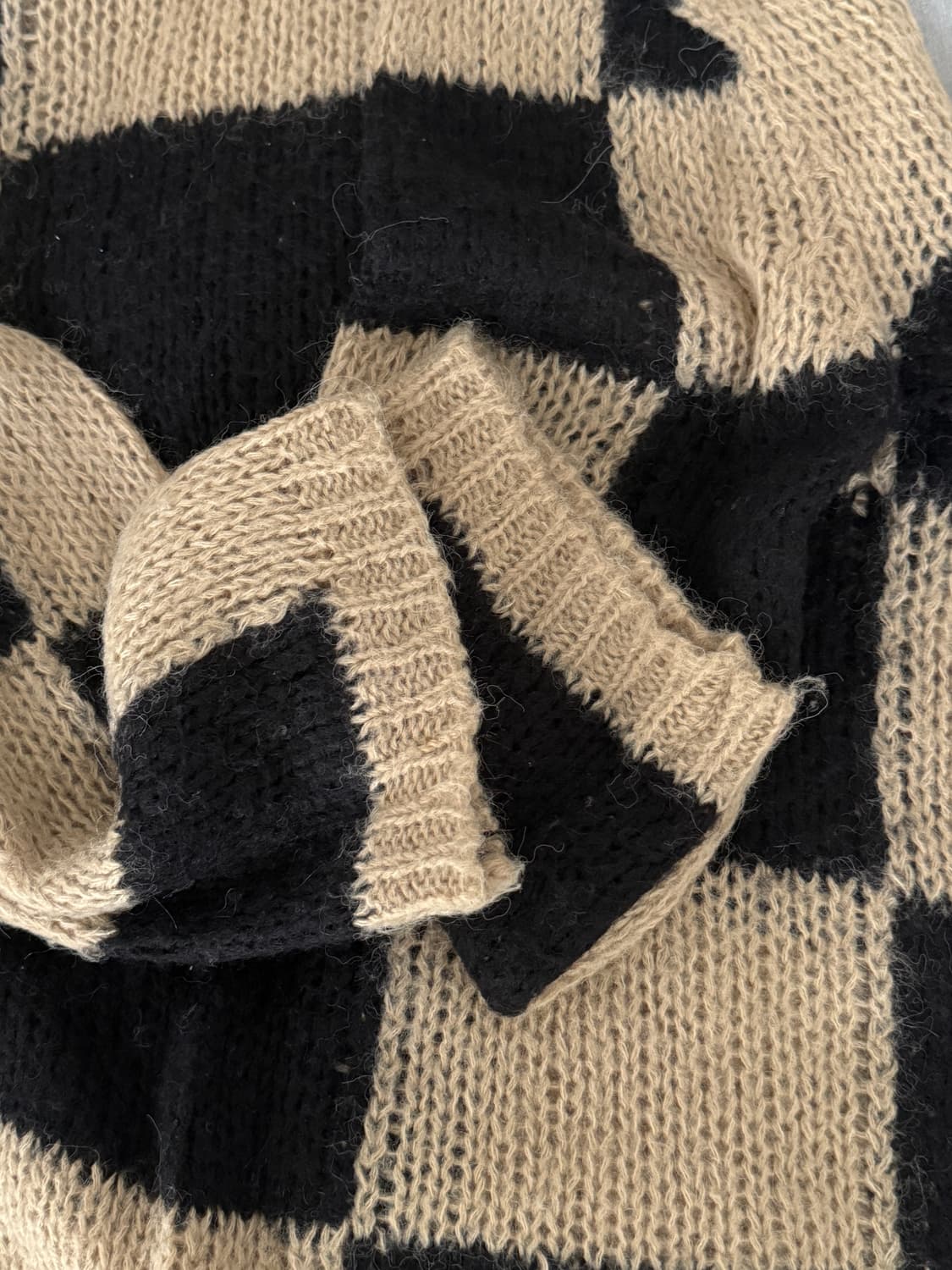 더오픈 체커보드 니트 open yy 오픈와이와이 상품이미지4