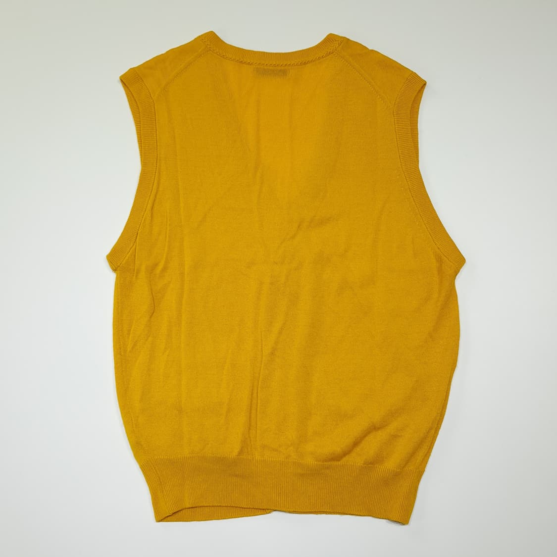 CK030 L 입생로랑 90s 일본판 옐로우 니트 조끼 베스트 상품이미지6