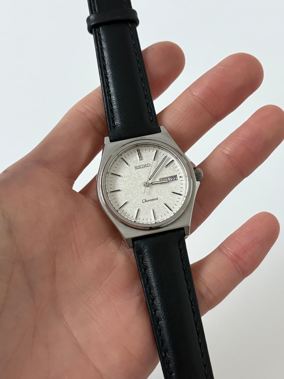 1980s Chronos Snowflake Silver Quartz  상품이미지2