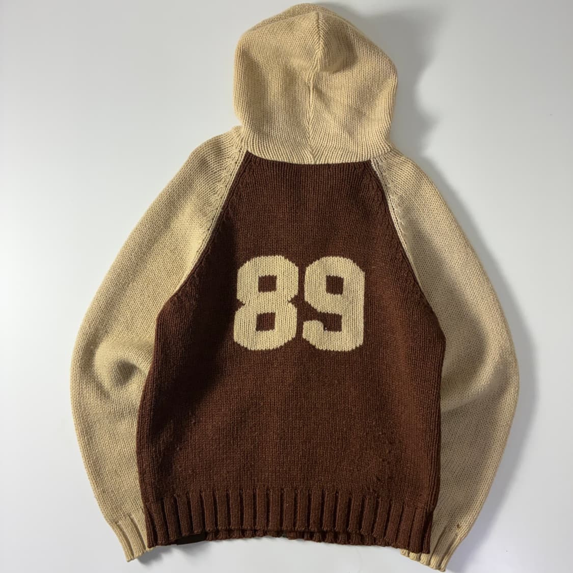 Edwin 에드윈 90‘s 울 브라운 니트후드집업 상품이미지2