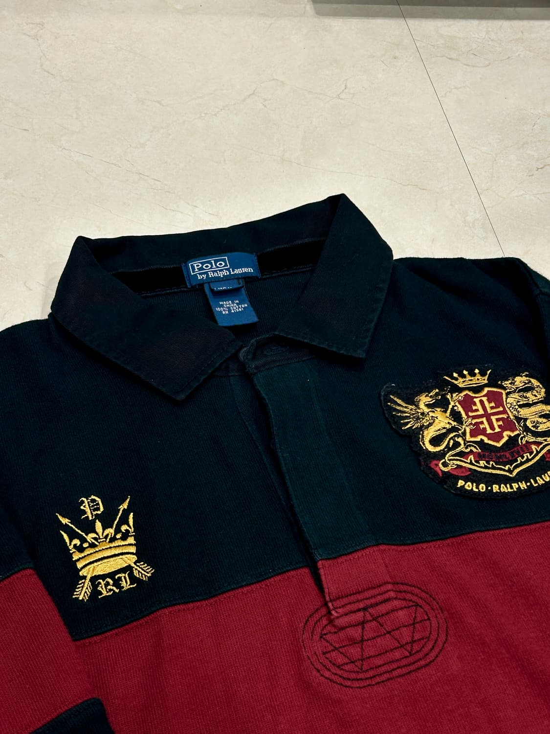 90-00s 폴로 랄프 로렌 럭비 셔츠 (키즈 L/성인 XS) 상품이미지2