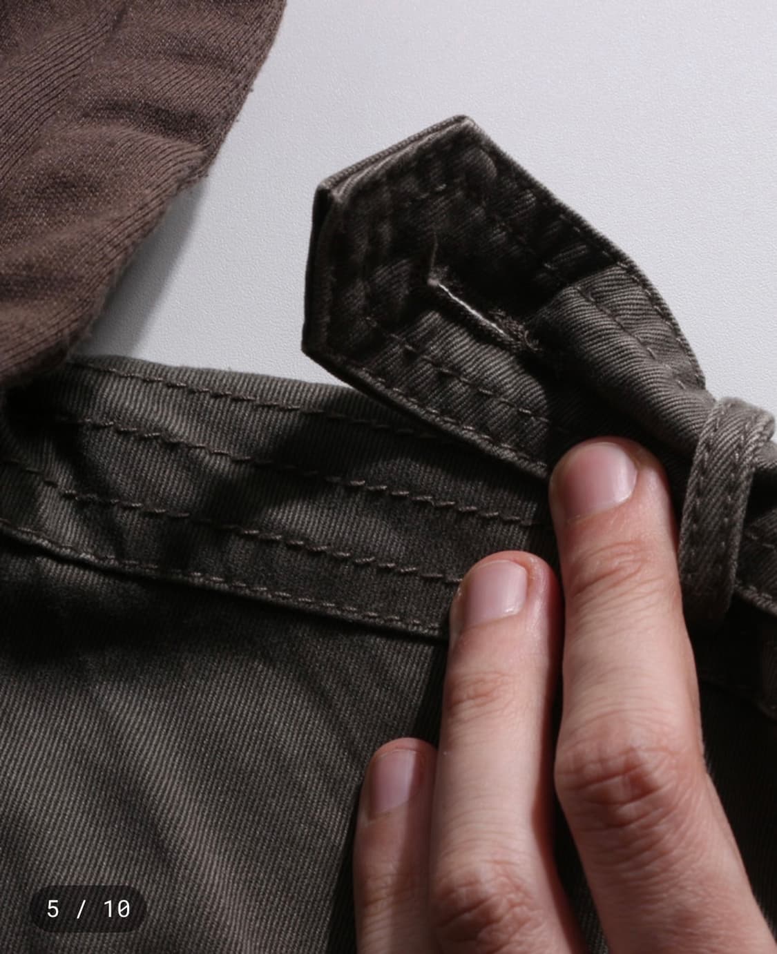 자라 ZARA 빈티지 후드 야상 자켓 카키 브라운 그런지 상품이미지5