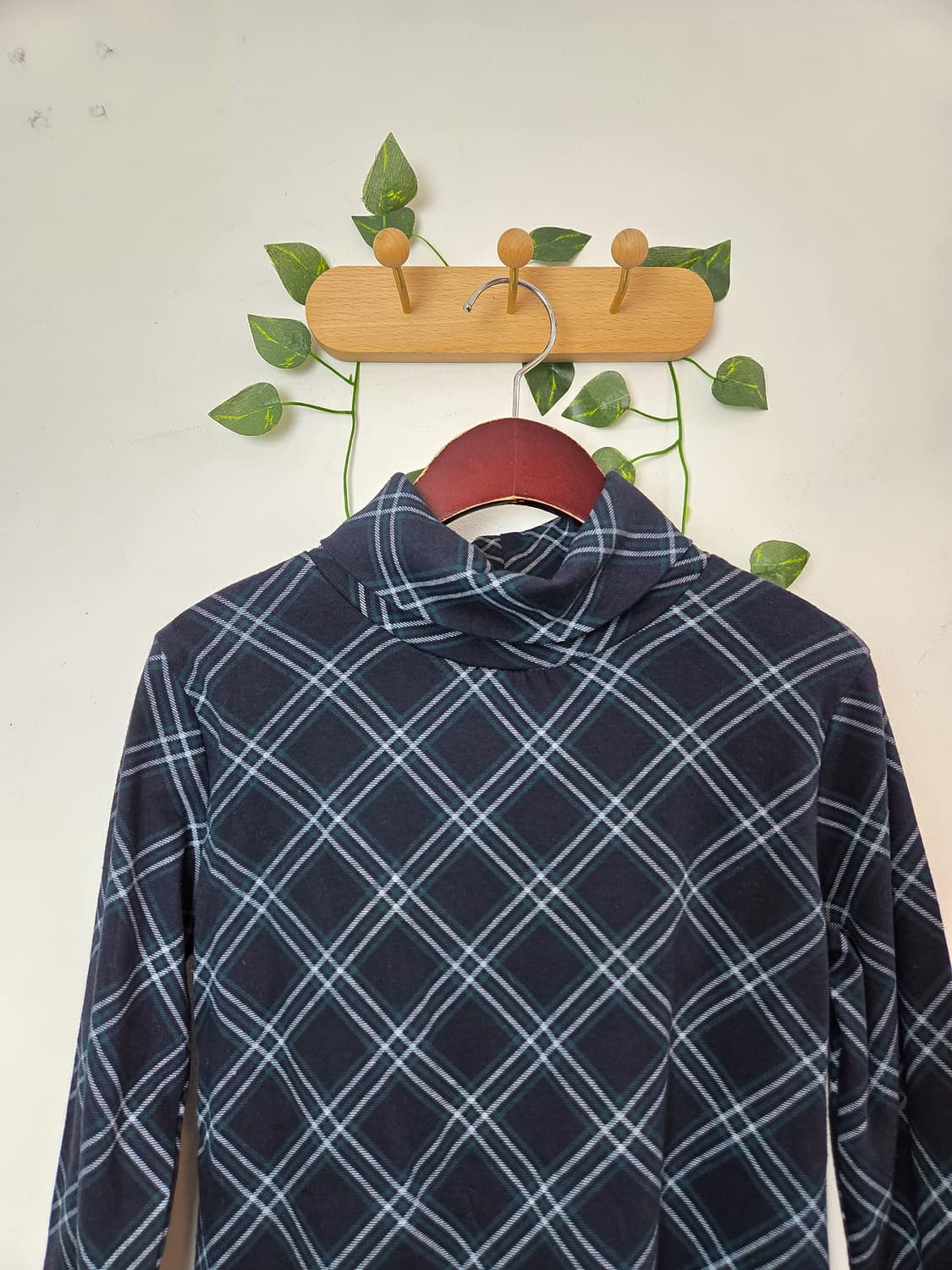 너드 체크 목폴라 슬리브 상품이미지2