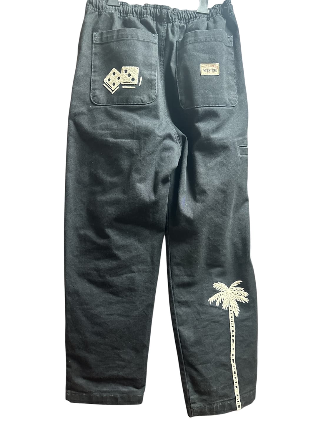 스투시 노마 아이콘 비치 팬츠 워시드 블랙 상품이미지3