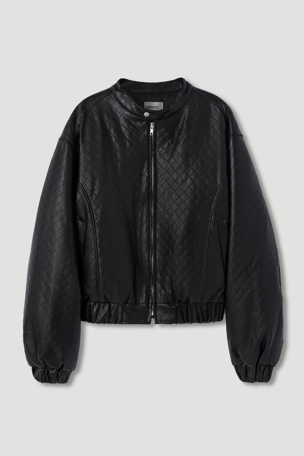 페스토 다이아몬드 퀄팅 레더 점퍼 상품이미지1