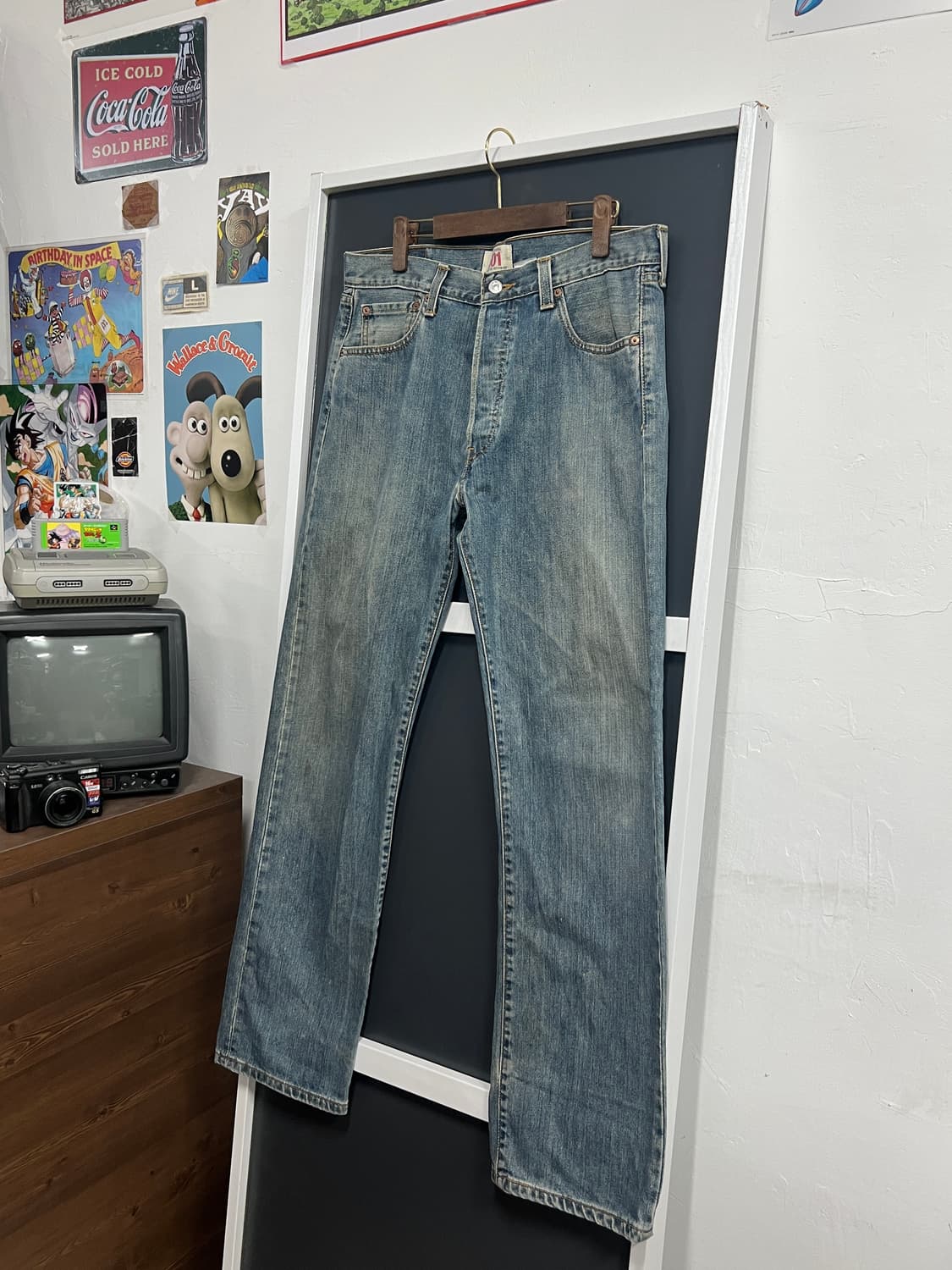 00s Levis 리바이스 501 스트레이트 레그 버튼플라이 데님 팬츠 상품이미지9