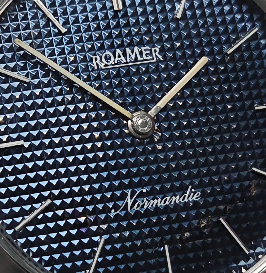 레어] 빈티지 로머(Roamer) 노르망디 블루와플판 수동 메커니컬 메쉬 상품이미지2