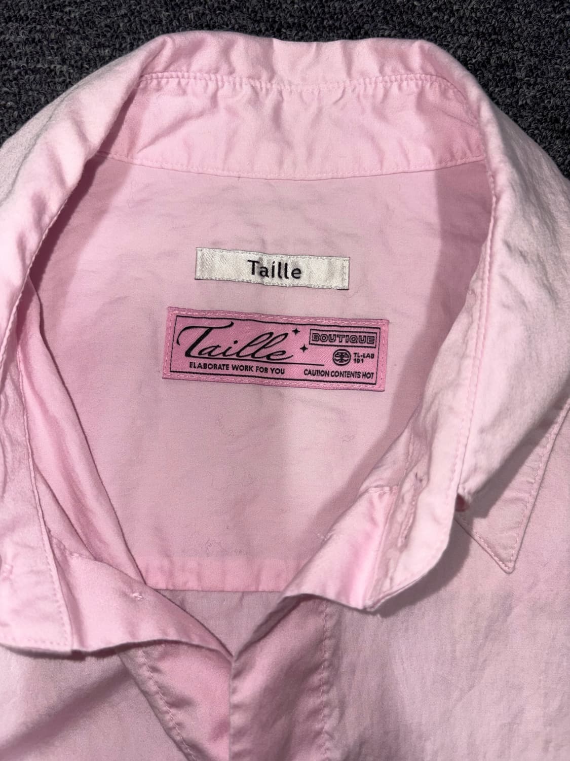 taille 핑크 셔츠 상품이미지3