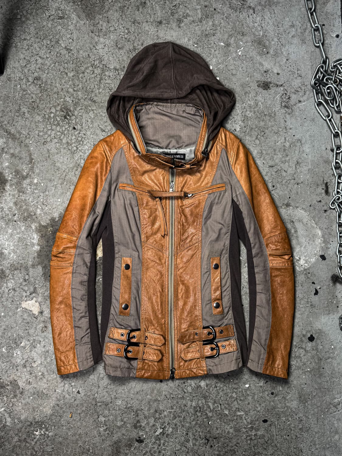 5351 POUR LES FEMMES – Hood Leather JK 상품이미지1
