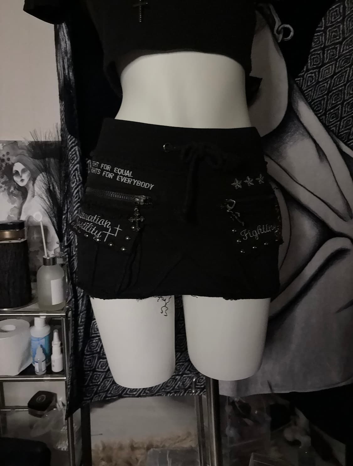 빈티지 펑크 숏스커트 상품이미지2